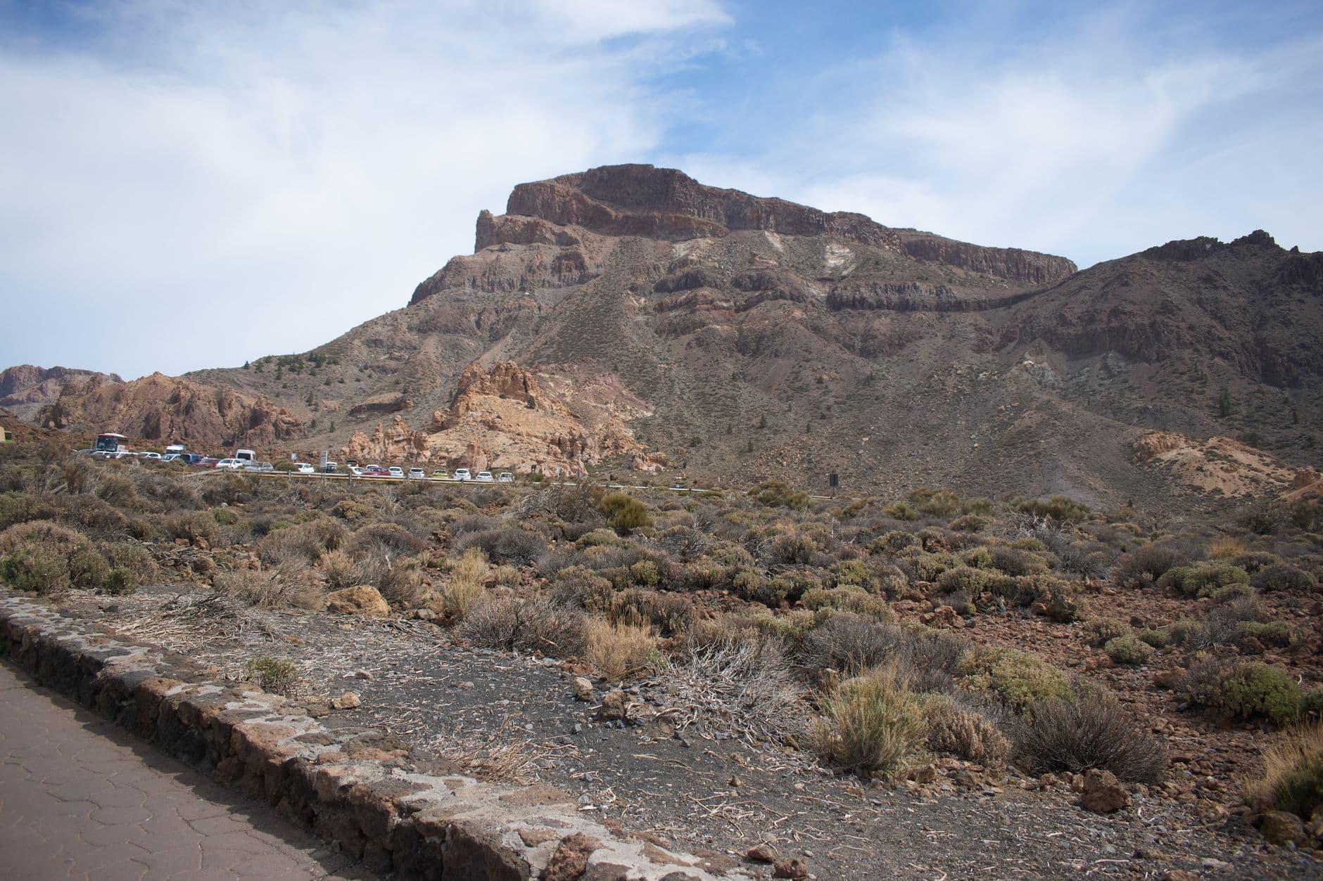 Route de montagne vers le Teide à Ténérife