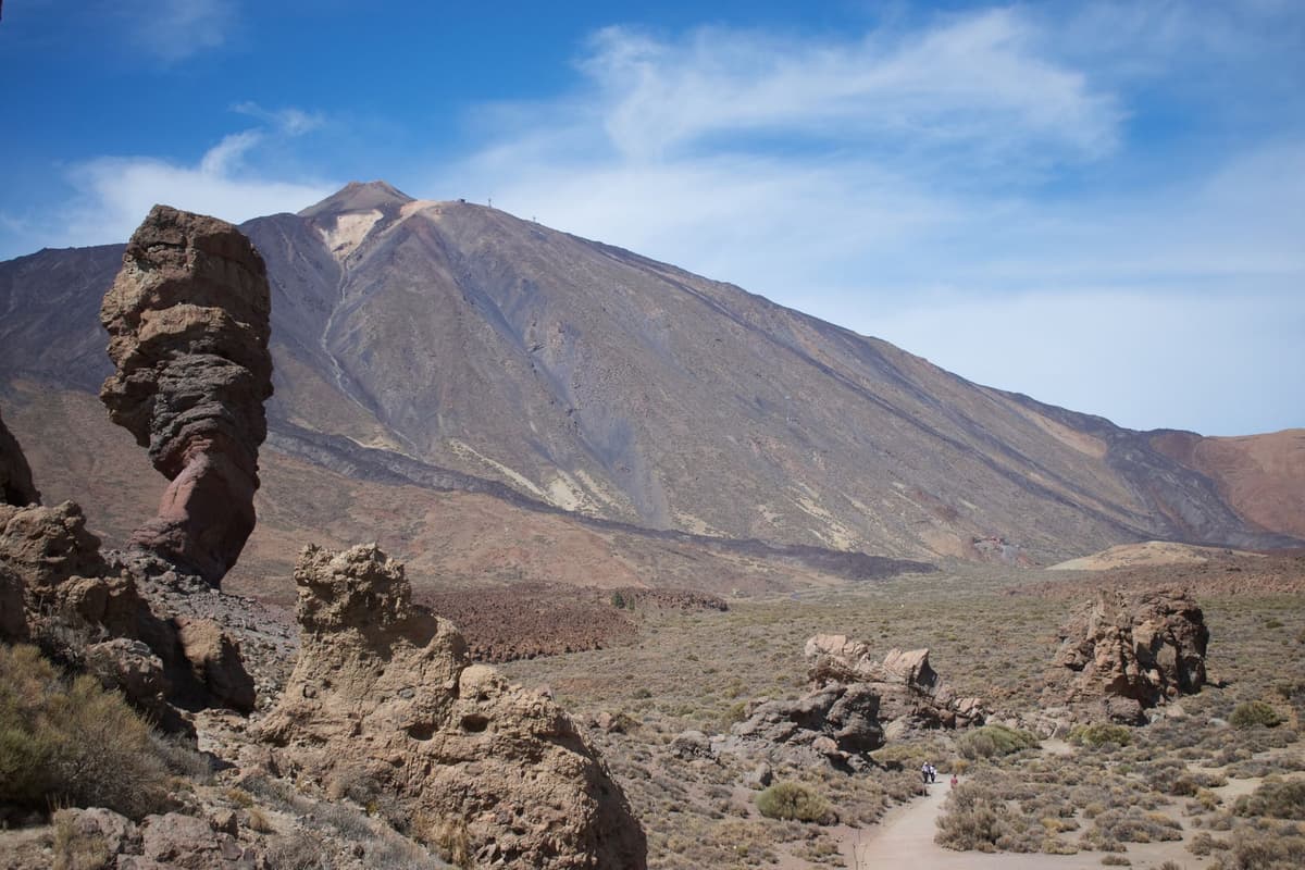 Sentier de randonnée dans le parc national du Teide
